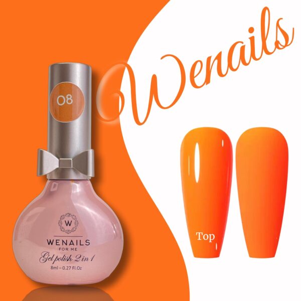 Vernis semi-permanent orange pour une manucure vive