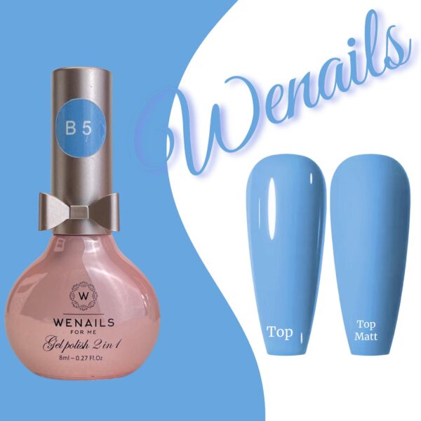 Vernis semi-permanent bleu 3 en 1