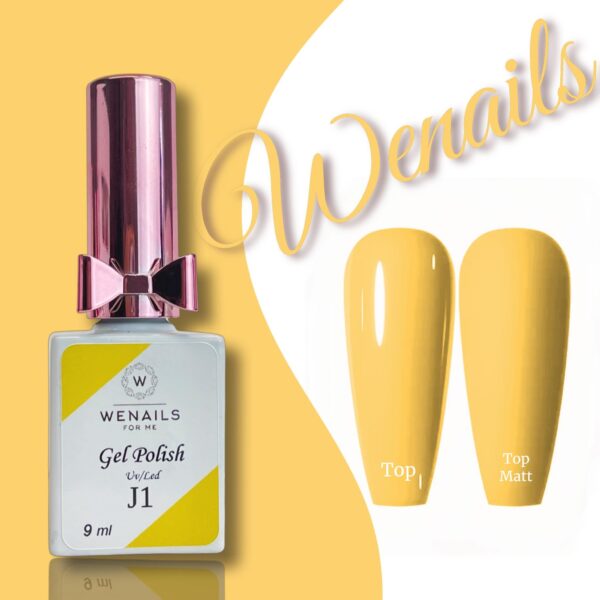 Vernis semi-permanent jaune qui offre une teinte vive et énergique