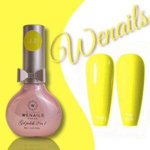 Vernis semi-permanent jaune fluo 3in1