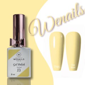 Vernis semi-permanent jaune pour une manucure ensoleillé