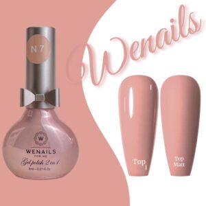 Vernis semi-permanent rose qui incarne la délicatesse et la féminité.