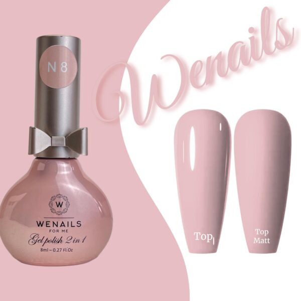 Vernis semi-permanent rose clair 3in1