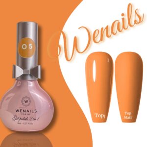 Gelpolish - vernis semi permanent orange 3 en 1