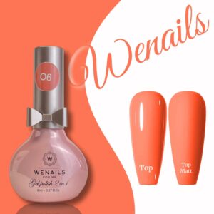 Gelpolish (vernis semi-permanent) orange corail tout un un