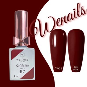 Vernis semi-permanent 3 en 1 teinte bordeaux