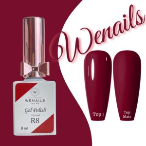 Vernis semi-permanent bordeaux 3en1