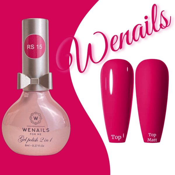 Vernis semi-permanent (gelpolish) 3 en 1 rose