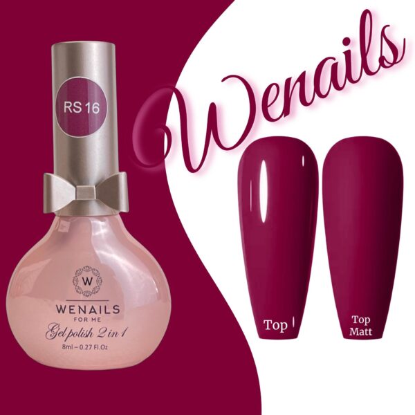 Vernis semi-permanent teinte grenat 3en1