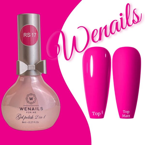 Vernis semi-permanent rose fuchsia 3en1