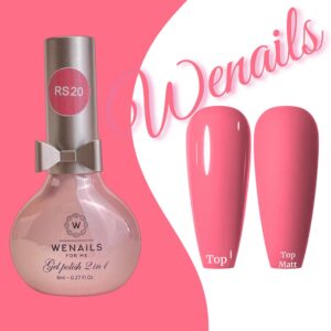 Vernis semi-permanent rose vif 3in1