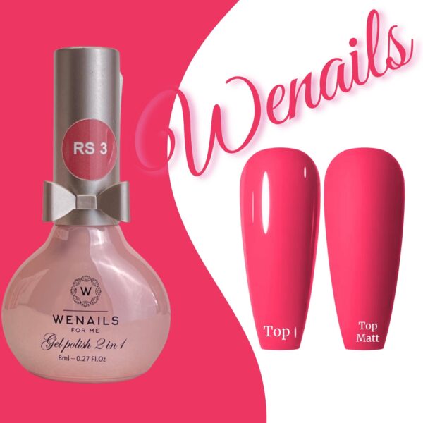 Vernis semi-permanent 3 en 1 rose