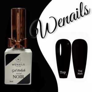 Vernis semi-permanent noir intense pour une manucure intemporelle