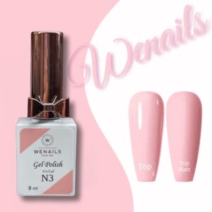 Vernis semi-permanent rose poudré 3in1