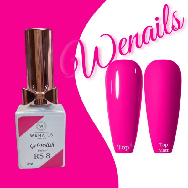 Vernis semi-permanent trois en un rose vif