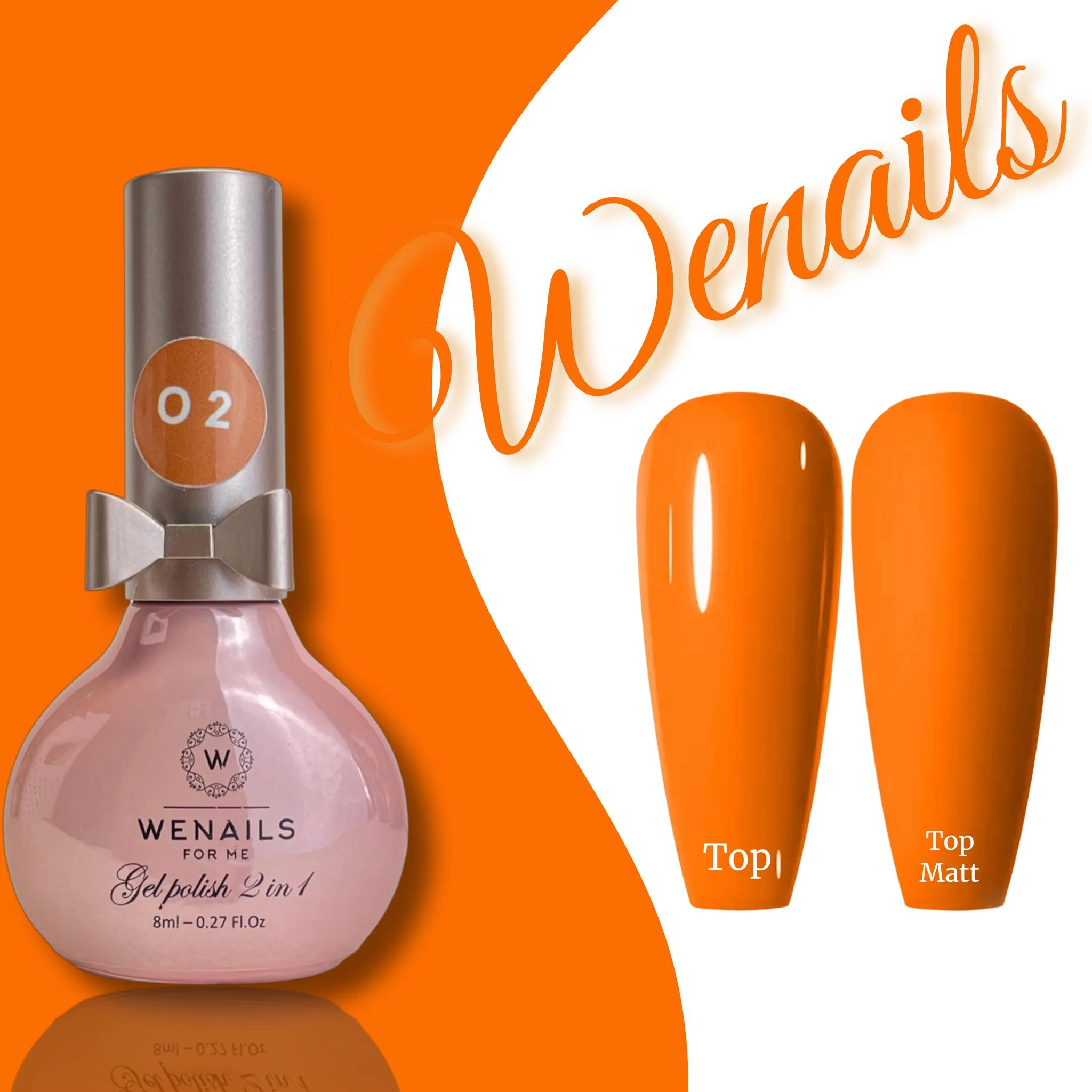 Vernis semi-permanent orange