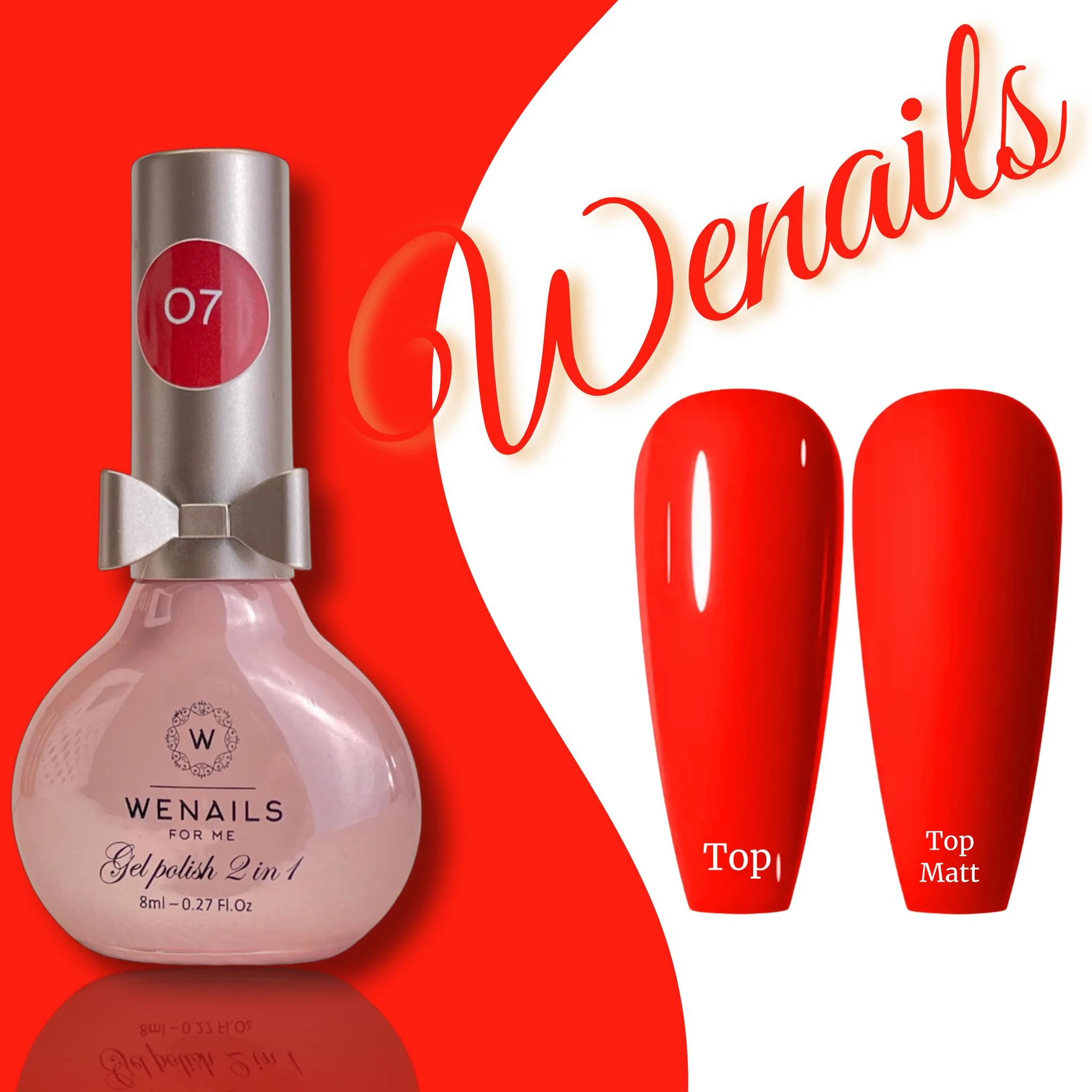 Vernis semi-permanent rouge